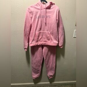 Haus of Sy Pink Hauswife Hoodie and Joggers Set